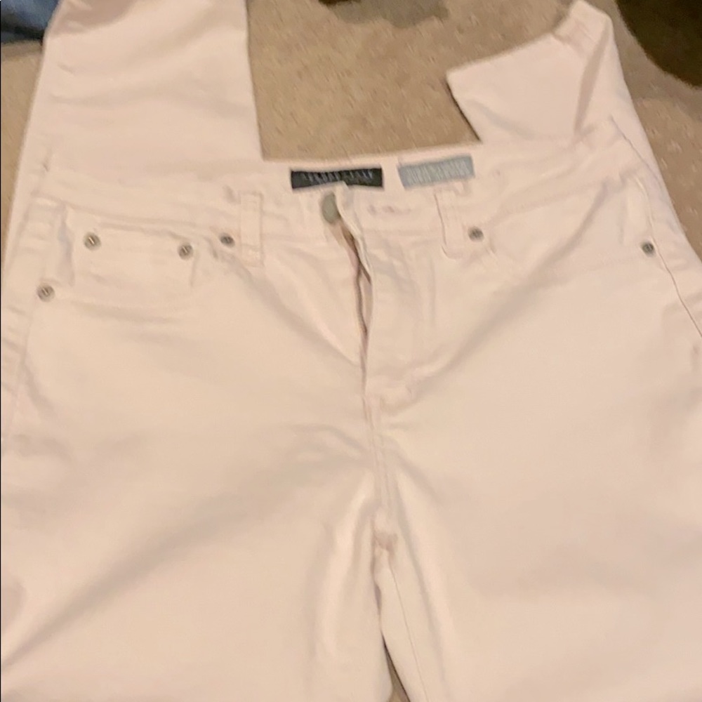 High waisted ankle jeggings in rose color
